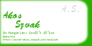 akos szvak business card
